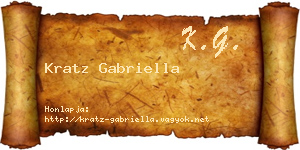 Kratz Gabriella névjegykártya